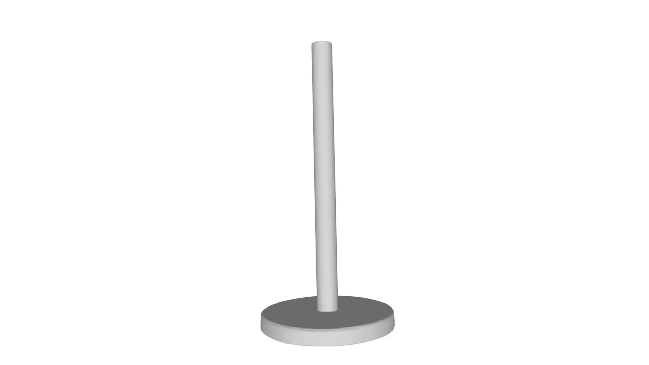 Minimalist Steady-Base Paper Towel Holder – Functional 3D Printable Kitchen Organizer — modelo 3D