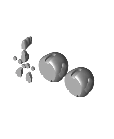 Little Hen Keychain (Separated Parts) — modelo 3D