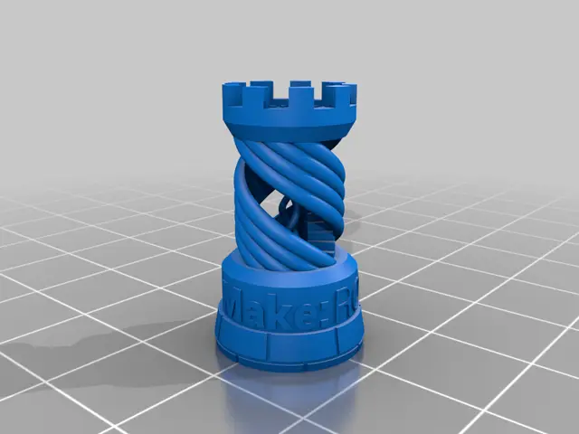 Make: Rook - 2015 3D Printer Shoot Out Test Models — modelo 3D