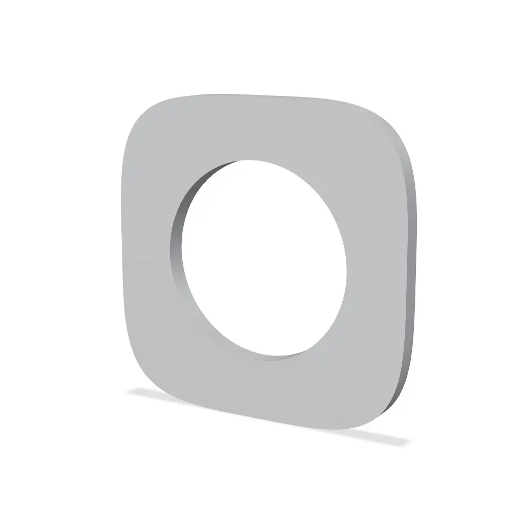 Flat Test Plate - 90 x 90 x 6 mm with a 56 mm Bore — modelo 3D