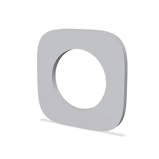 Flat Test Plate - 90 x 90 x 6 mm with a 56 mm Bore — modelo 3D