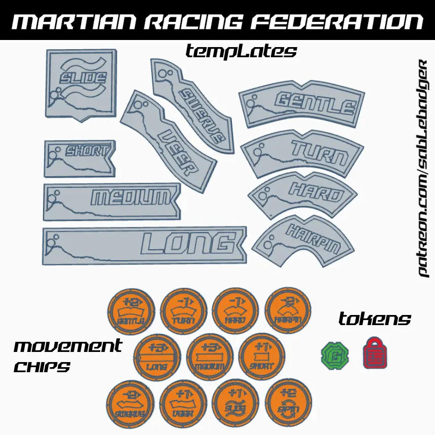 Martian Racing Federation - Templates and Tokens — modelo 3D