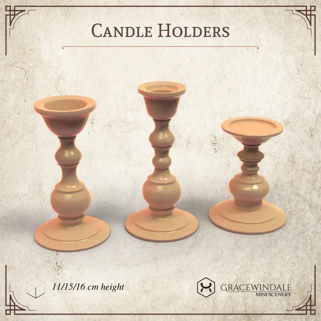 Candle Holders Set — modelo 3D