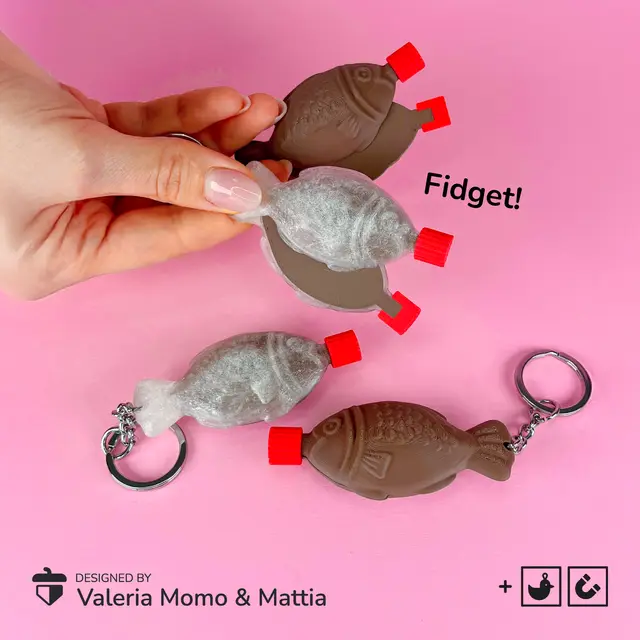 ✨ Soy Sauce Container Fidget Keychain Magnet, 🍣 Sushi Fun Toy! — modelo 3D