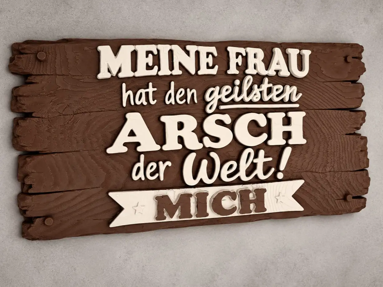 Schild mit Spruch — modelo 3D