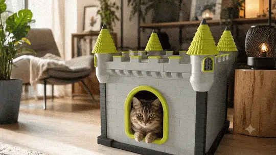 Small Castle Cat House – 3D Printed Pet Castle — modelo 3D