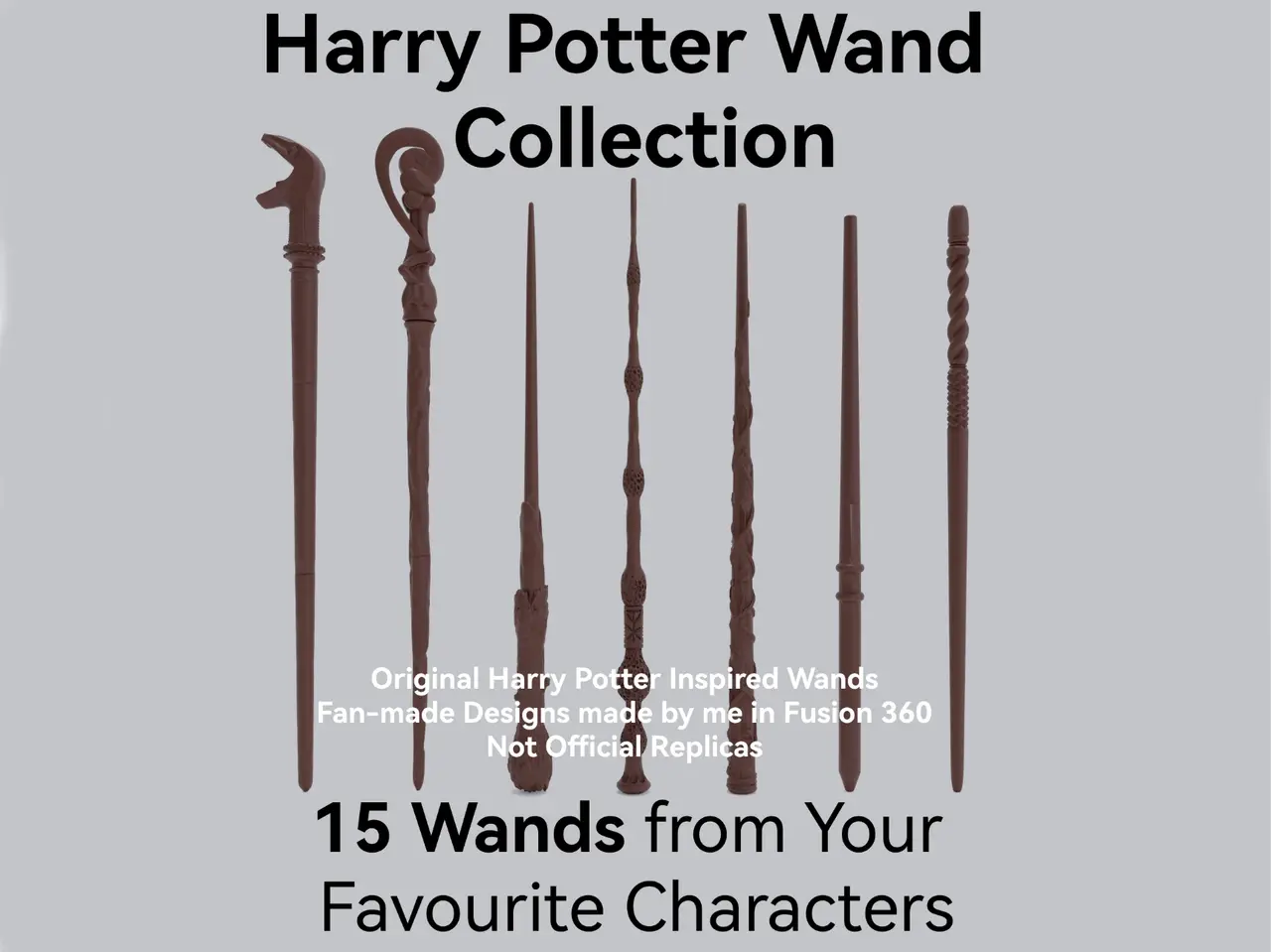 Harry Potter Wands — modelo 3D