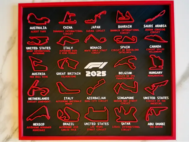 2025 Formula 1 Calendar — modelo 3D