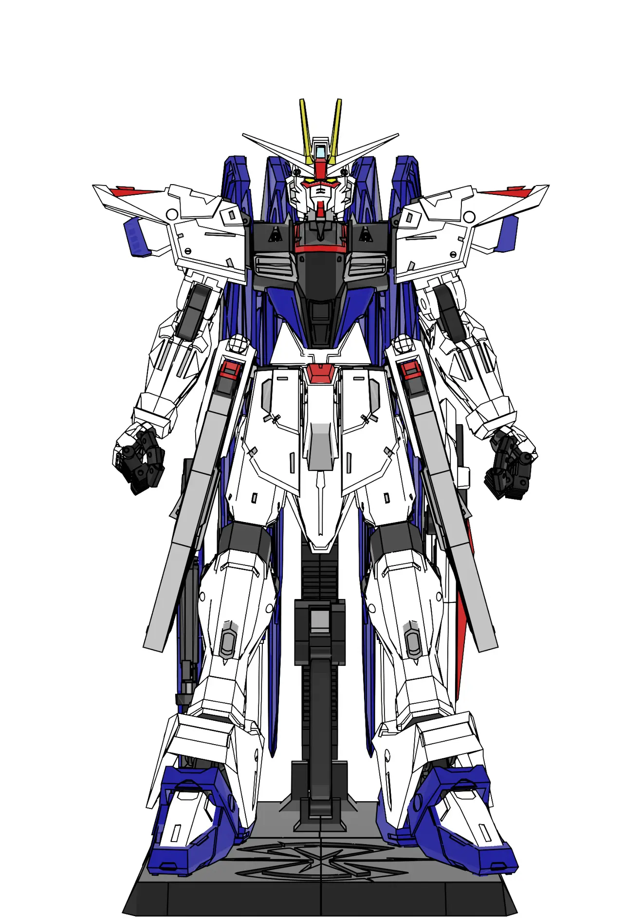 1/60 Freedom Gundam ZGMF-X10A — modelo 3D