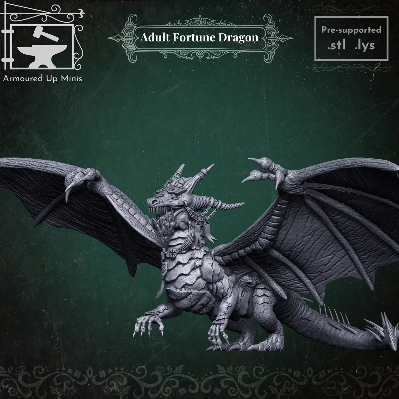 Adult Fortune Dragon — modelo 3D
