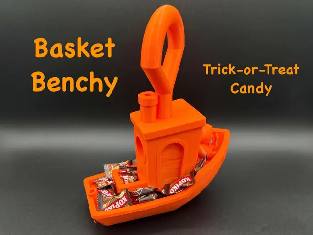 Basket Benchy with Rotatable Handle — modelo 3D