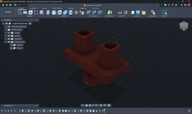 Lego Man Connector Piece — modelo 3D