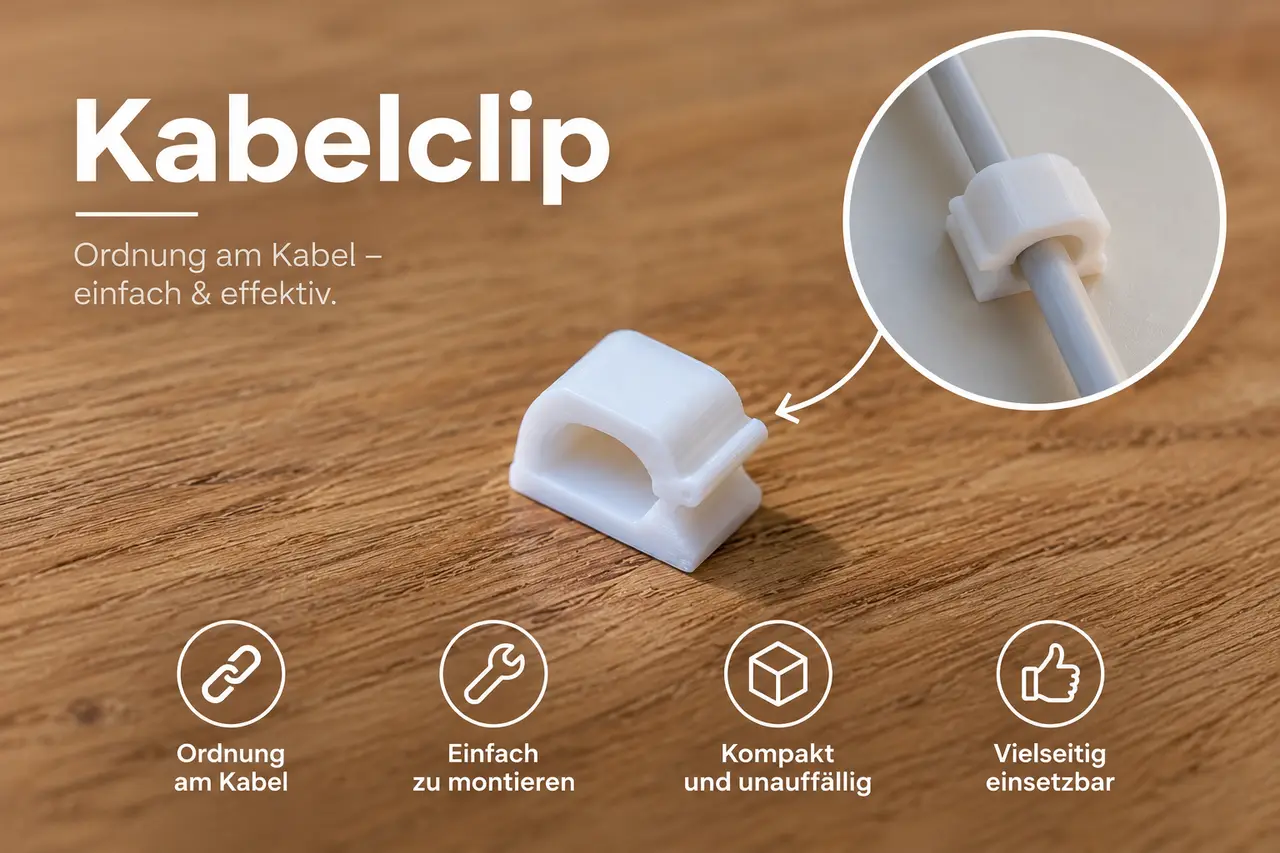 Minimal Cable Clip – Simple & Fast 3D Print — modelo 3D