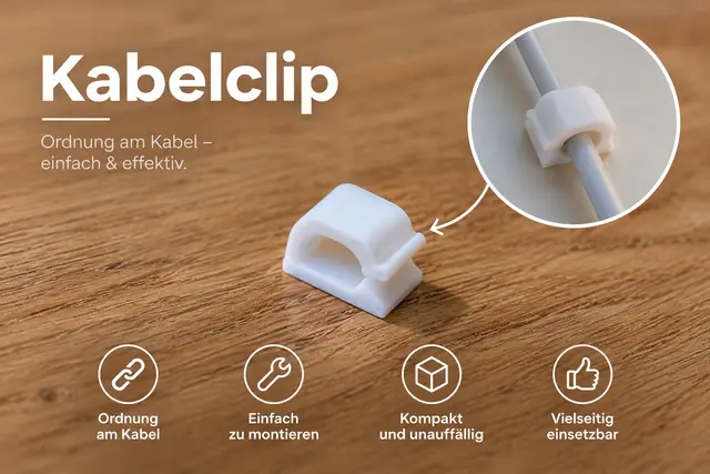Minimal Cable Clip – Simple & Fast 3D Print — modelo 3D
