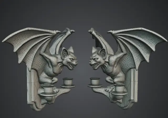 applique chauve souris halloween — modelo 3D