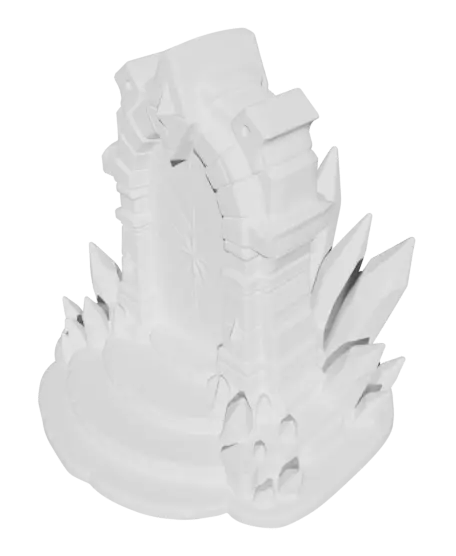Frozen Crystal Portal Terrain — modelo 3D