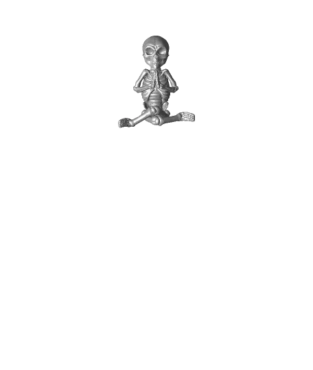 Skull Yoga pose — modelo 3D