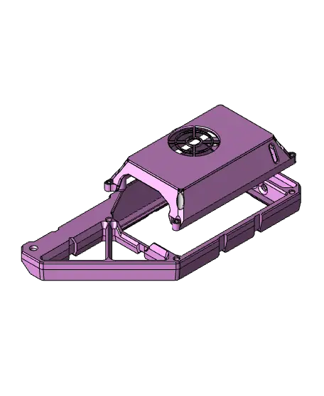 Vertical PiTFT50 Screen Mount — modelo 3D