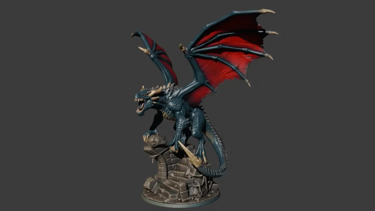 Epic Dragon Boss Miniature / Statue – High-Detail STL for 3D Printing — modelo 3D