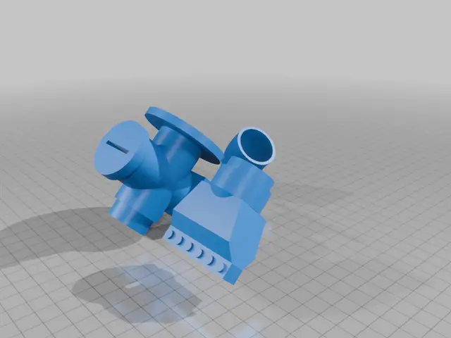Carburetor and port for lego 2 stroke engine — modelo 3D