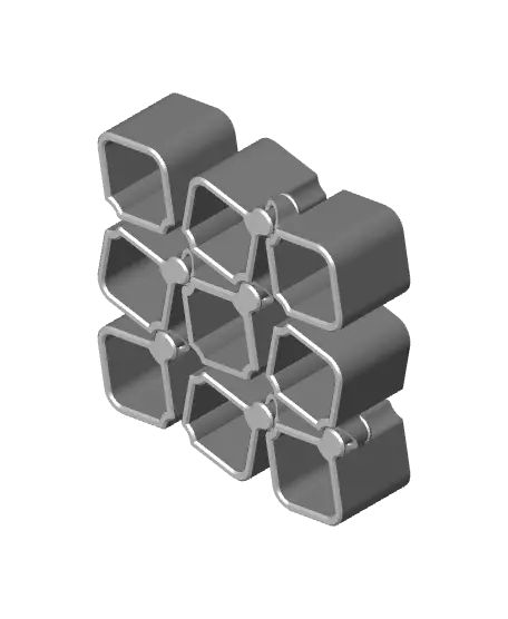 Auxetic Cubes // 20mm 3x3 rounded Fidget Toy — modelo 3D