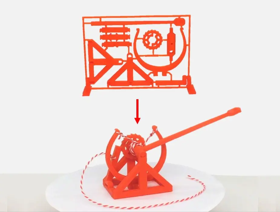 3D-printable Davinci catapult gift card — modelo 3D