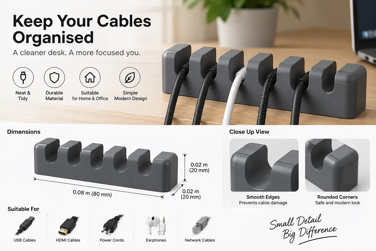 Cabe Wire Holder - 3D Printable STL — modelo 3D