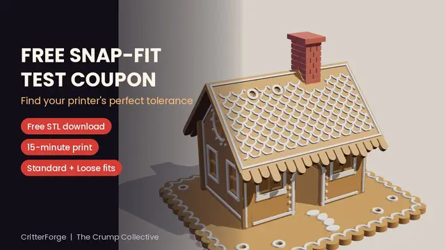 Snap-Fit Test Coupon - Find Your Printer's Perfect Tab & Slot Tolerance (Free) — modelo 3D