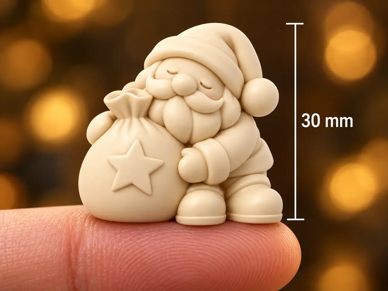 Mini Sleepy Santa – 30 mm — modelo 3D