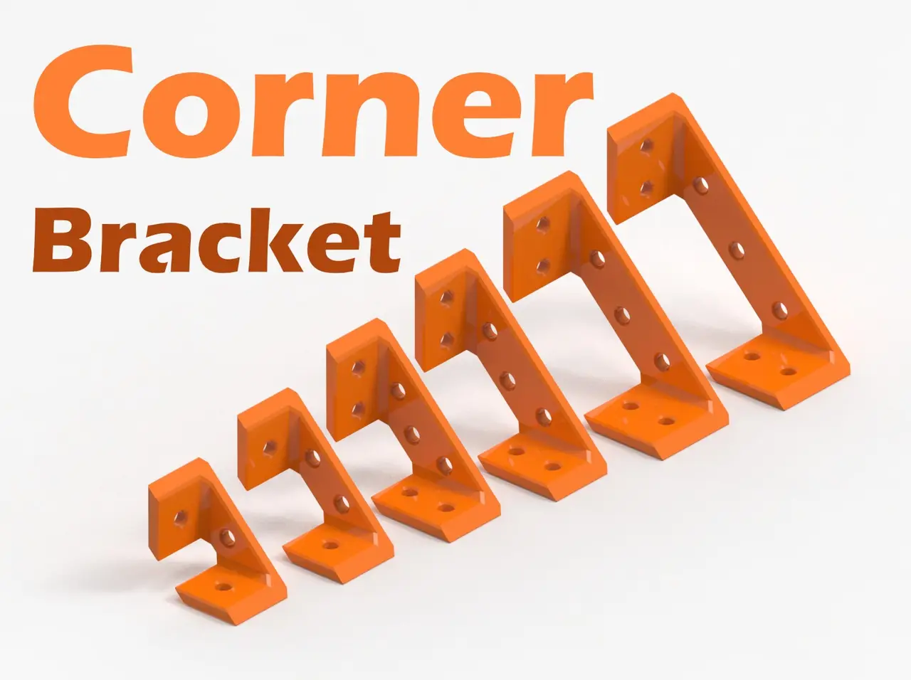 Corner Bracket - 6 Variations ( Parametric ) — modelo 3D