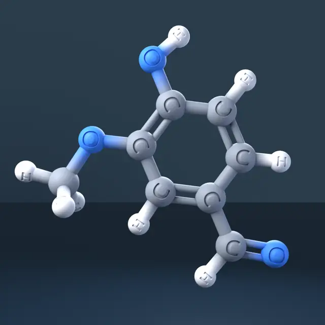 Vanillin 3D Molecular Model — CAS 121-33-5 — modelo 3D