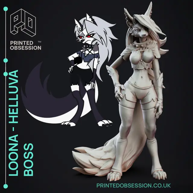 Loona - Helluva Boss - 15cm model - Fanart — modelo 3D