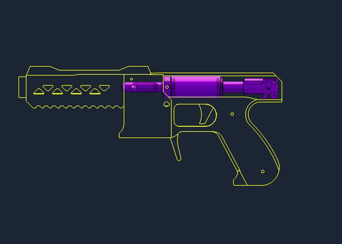 Sturdy Printable Plunger Tube Set - SIGNET v3 Blaster - Nerf — modelo 3D