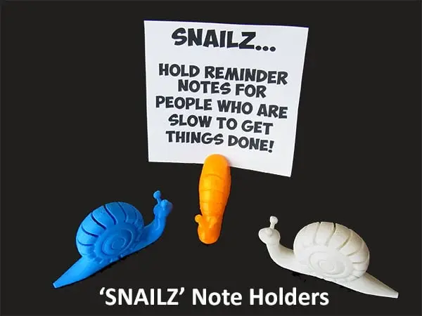 SNAILZ... Note holders for people who are slow to get things done! — modelo 3D