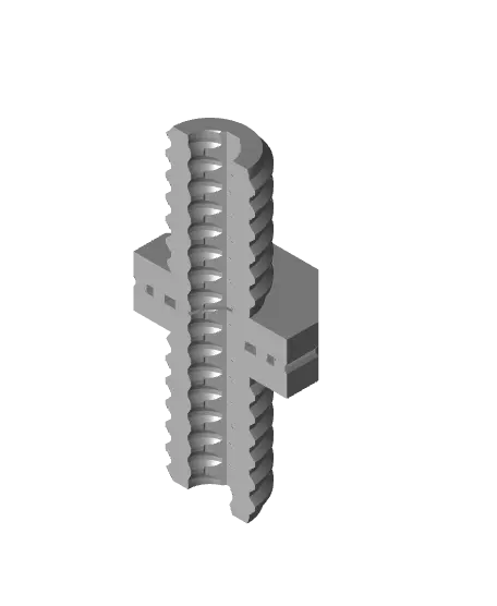 20 mm Mid Thread, Flat Head, Small Thread Hole, Folded-Bolt — modelo 3D