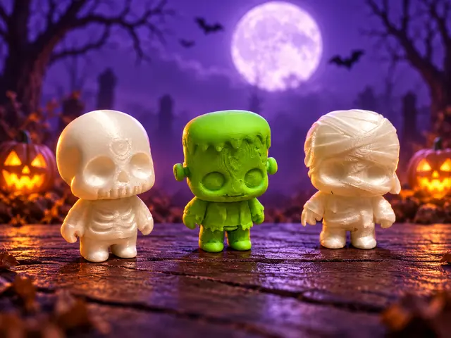 Micro Flexi Monsters Frankenstein Mummy & Skeleton — modelo 3D