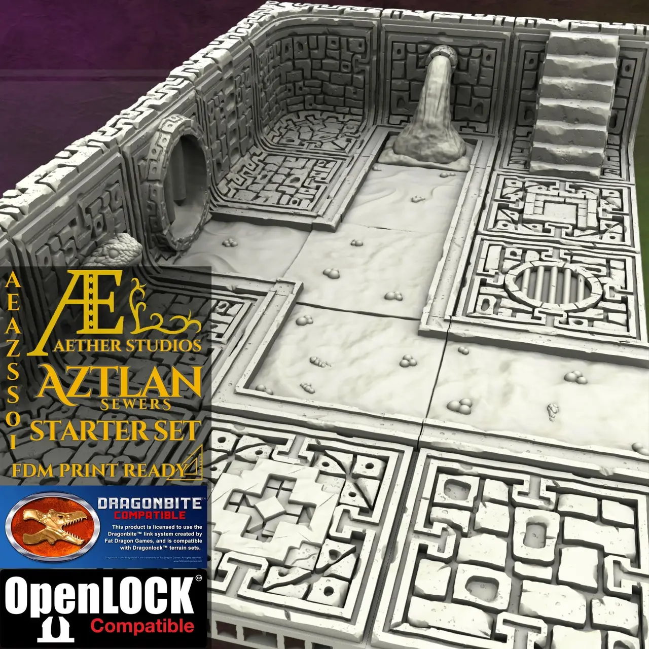AEAZSS01 - Aztlan Sewers - Starter Set — modelo 3D