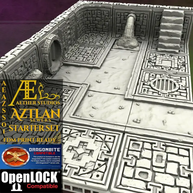 AEAZSS01 - Aztlan Sewers - Starter Set — modelo 3D