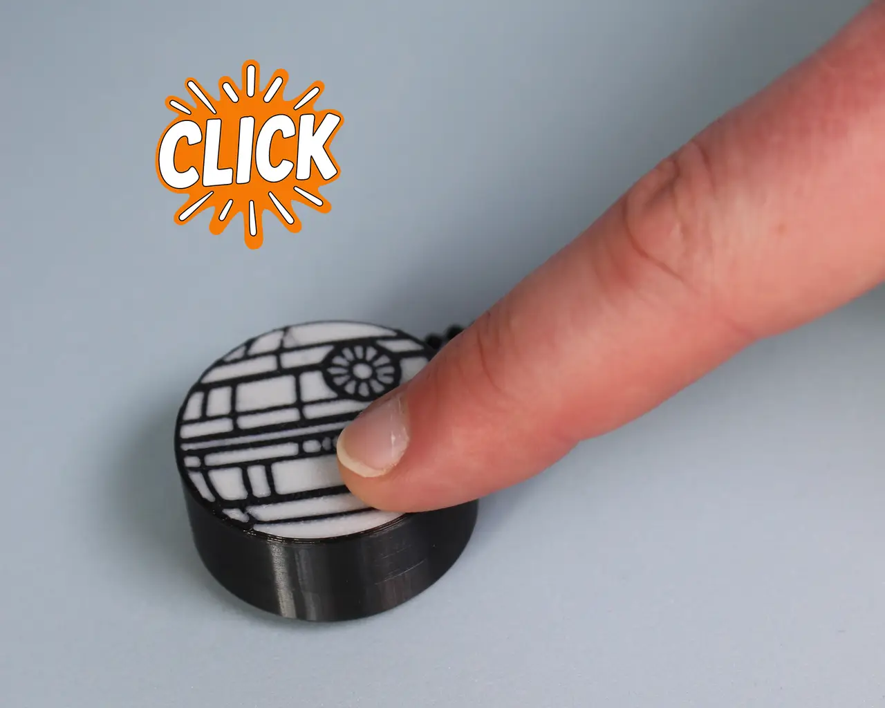 Death Star Fidget Clicker Keychain – Small, Clicky — modelo 3D