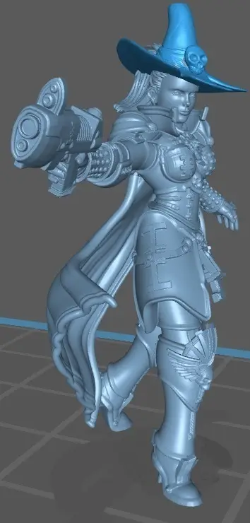 Inquisidores Ordo Xenos y Ordo Hereticus Canonesa Amelia Novena — modelo 3D