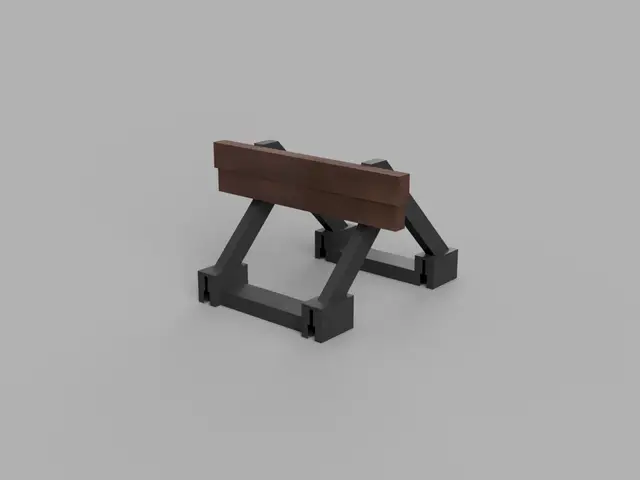 HO scale buffer stop — modelo 3D
