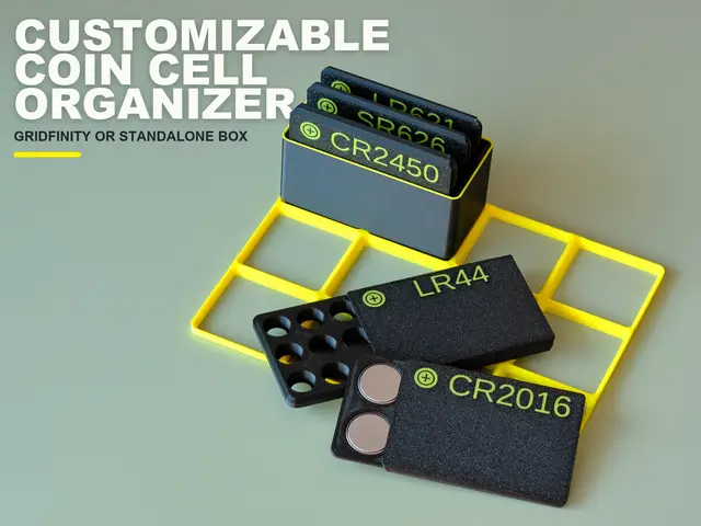 Customizable coin cell battery organizer — modelo 3D