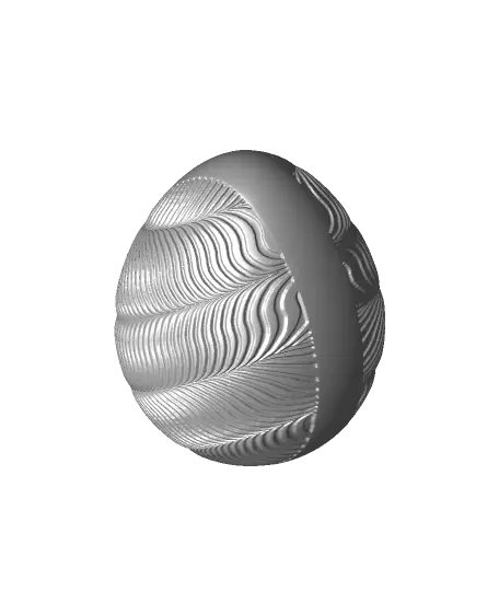 Trippy Wave Egg Container — modelo 3D