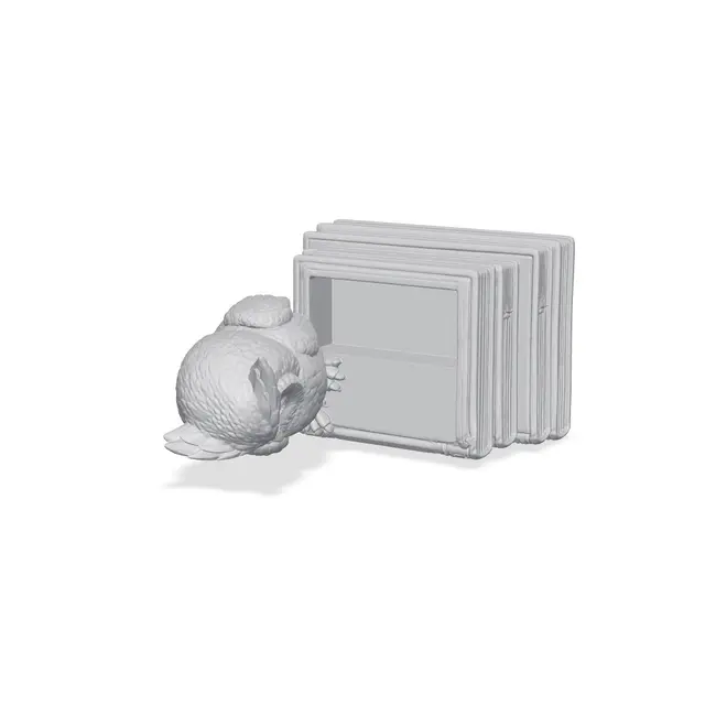 Owl Book Stack Planter & Desk Organizer — modelo 3D