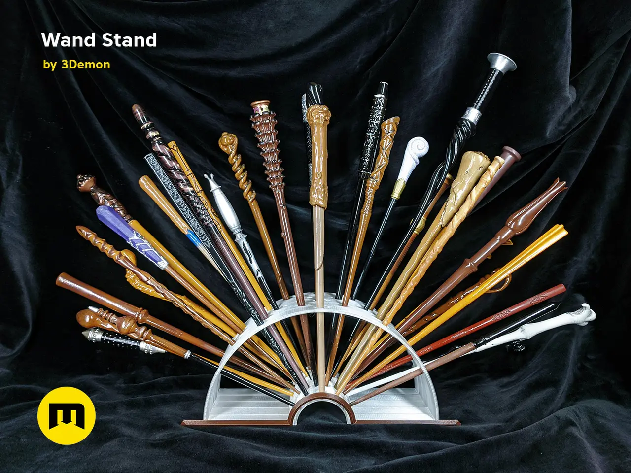 Open Book Harry Potter Wands Stand — modelo 3D