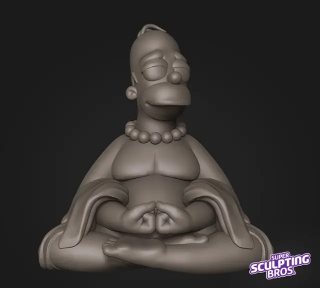 Homer buddha — modelo 3D