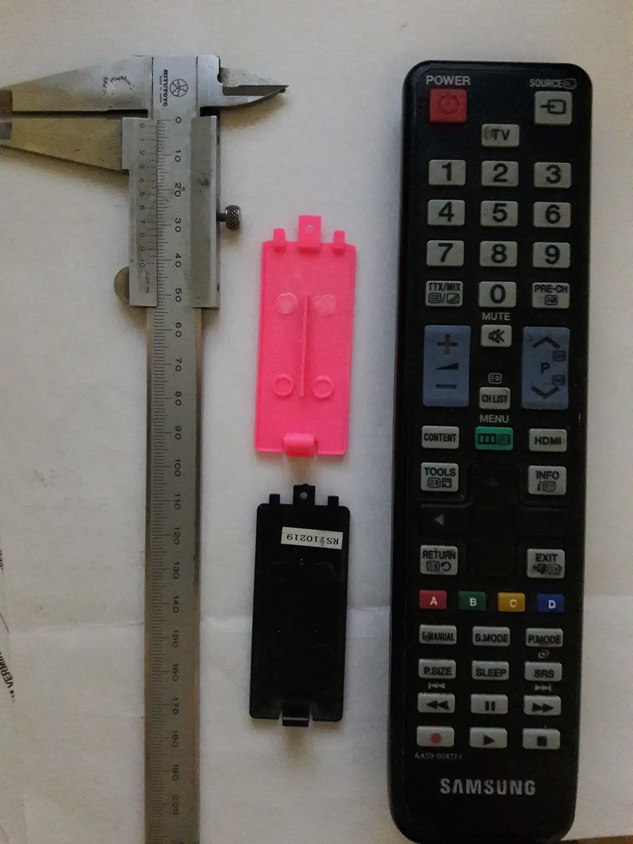 Samsung remote control battery cover — modelo 3D