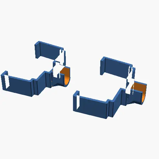 Door Jamb Hanger for a 1/2" PVC Rod (snap-fit) — modelo 3D