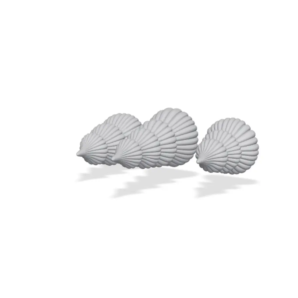 Ribbed Christmas Tree Set of 3 - Holiday Decor STL — modelo 3D