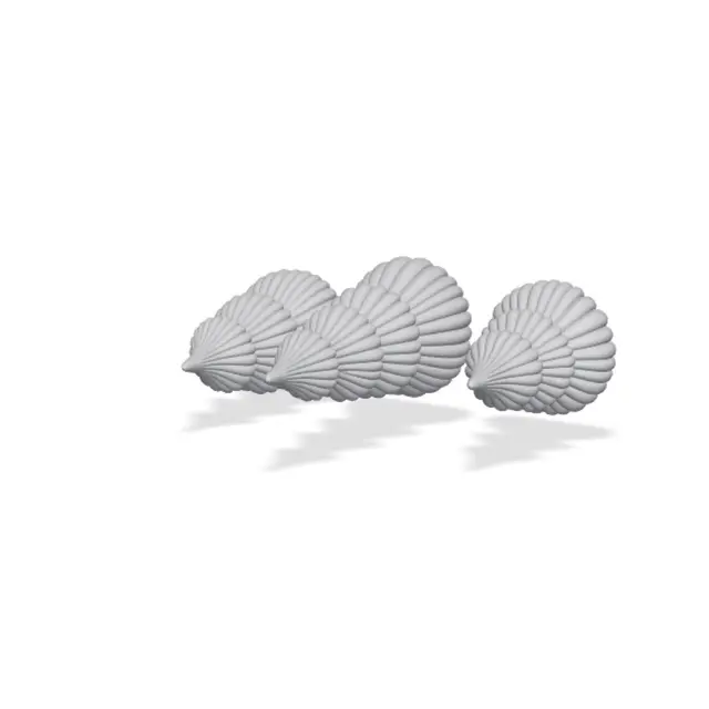 Ribbed Christmas Tree Set of 3 - Holiday Decor STL — modelo 3D